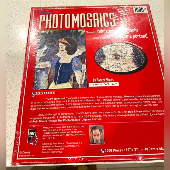 Disney Photomosaics Snow White 1000 Piece Puzzle - Picture 2 of 3